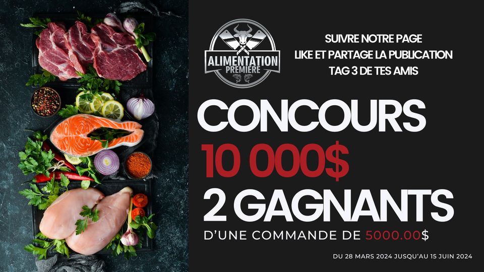Concours Alimentation Première - Gagnez l'une des 2 commandes de 5000$!