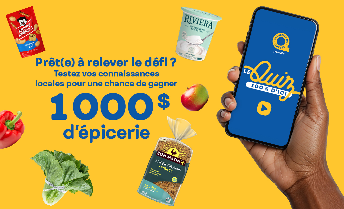 Concours Aliments du Québec 1000$ en Épicerie à Gagner