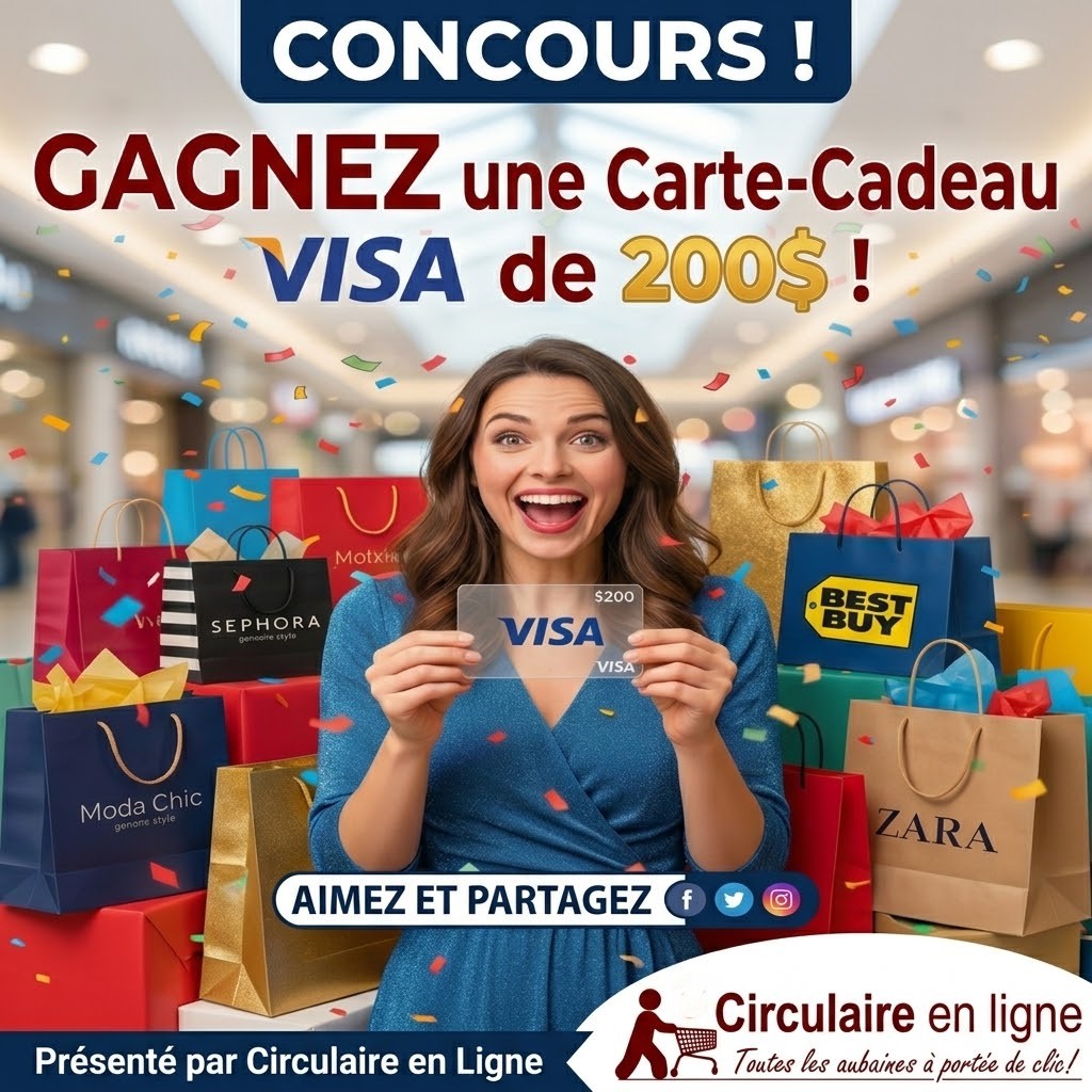 Concours Carte-Cadeau VISA de 200$