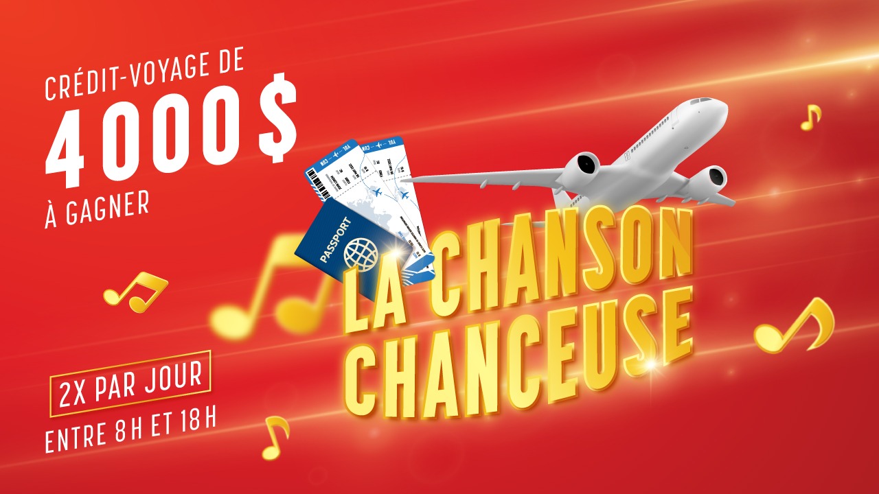 Concours CKOI 96,9 - Trouve la chanson chanceuse pour gagner ton crédit voyage de 4000$!