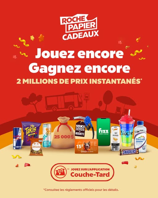 Concours Couche-Tard Gagnez une tonne de prix!