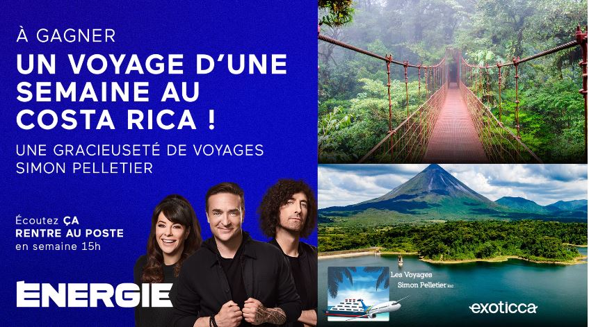 Concours Energie 94.3 - Vivez une semaine au Costa Rica !