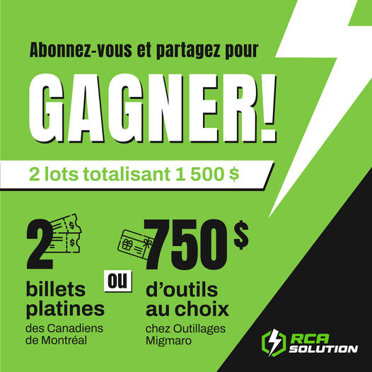 Concours Gagnez une paire de billets platines pour un match des Canadiens de Montréal et une carte cadeau d’une valeur de 750 $ chez Outillages Migmaro