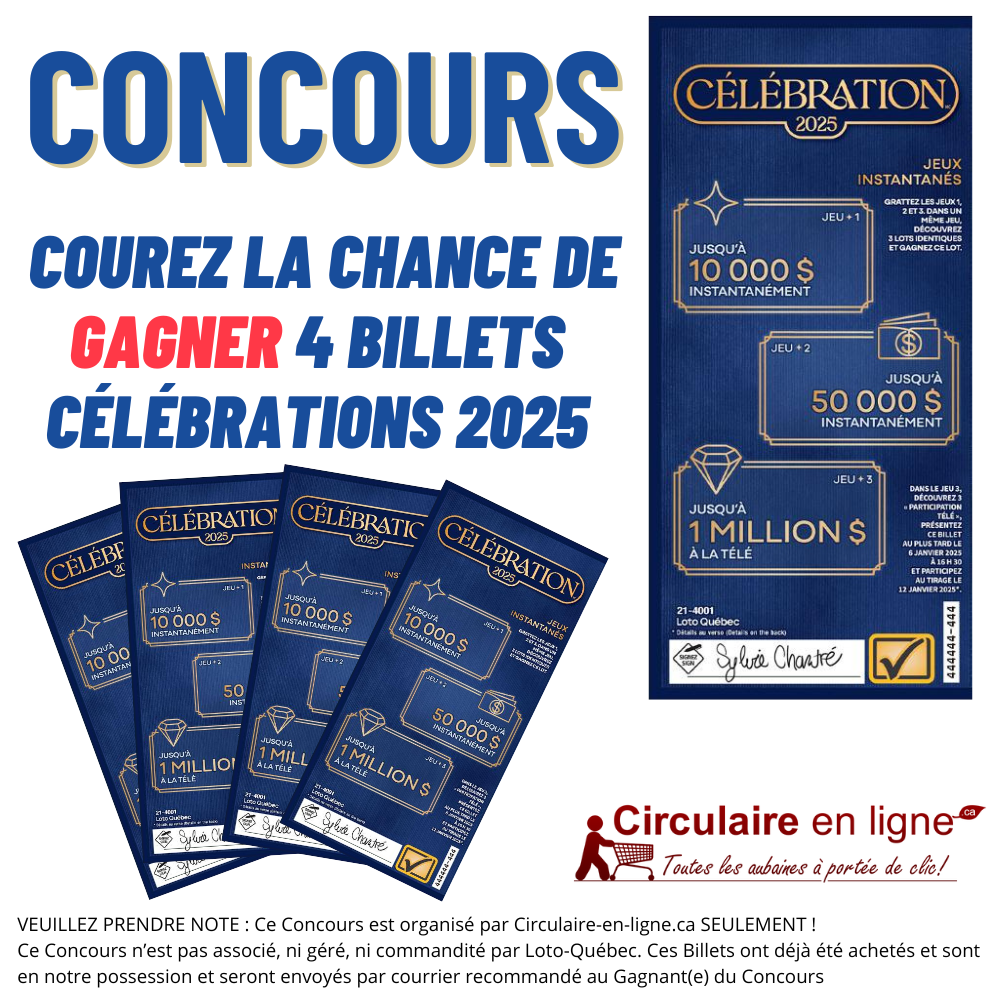 Concours Gagnez 4 Billets Célébrations 2025