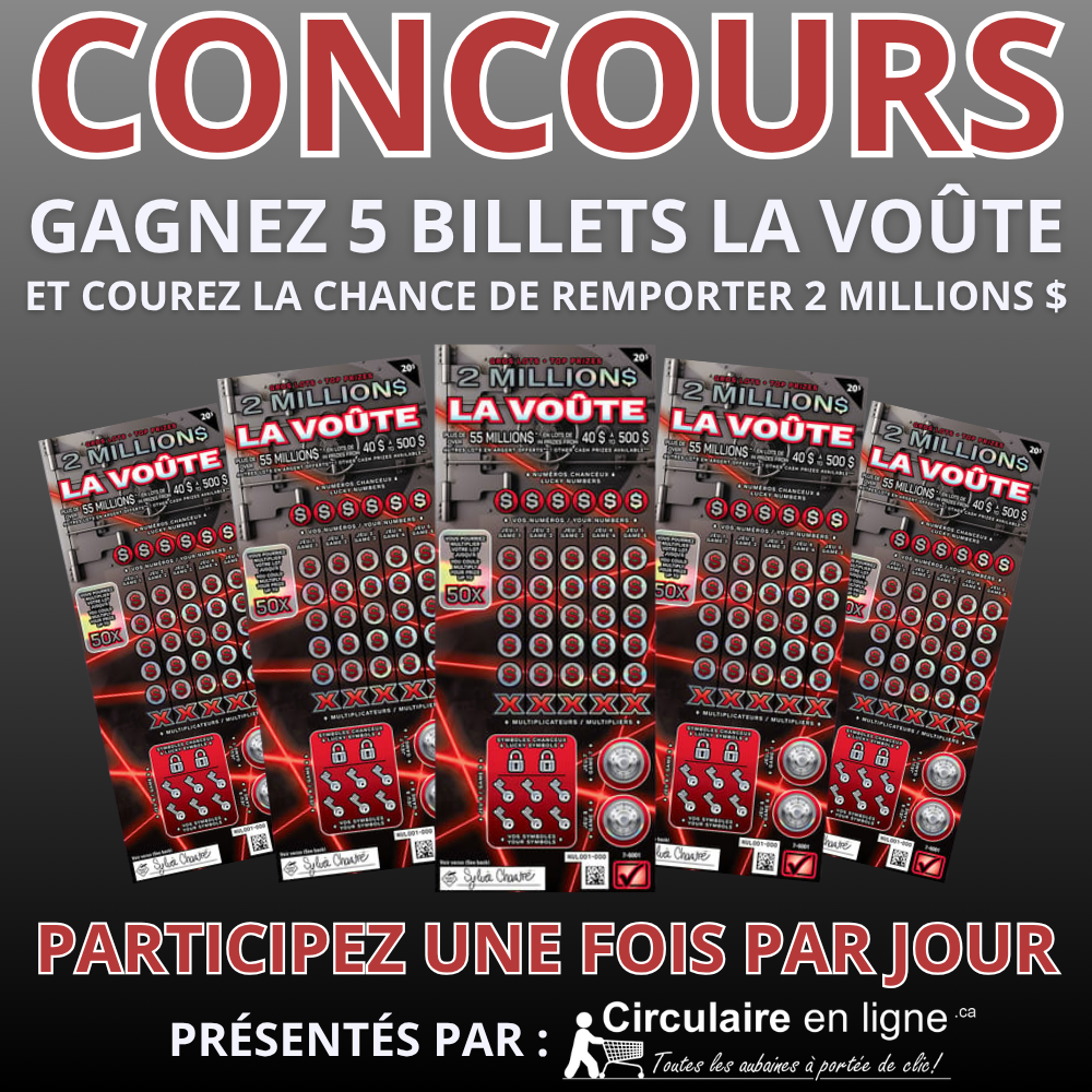 Concours Gagnez 5 billets La Voûte