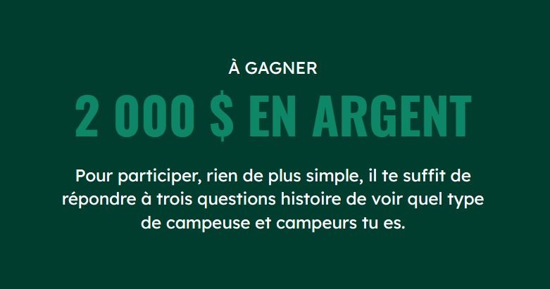 Concours Gagnez la somme de 2 000 $ en argent ! Concours Gagnez la somme de 2 000 $ en argent !