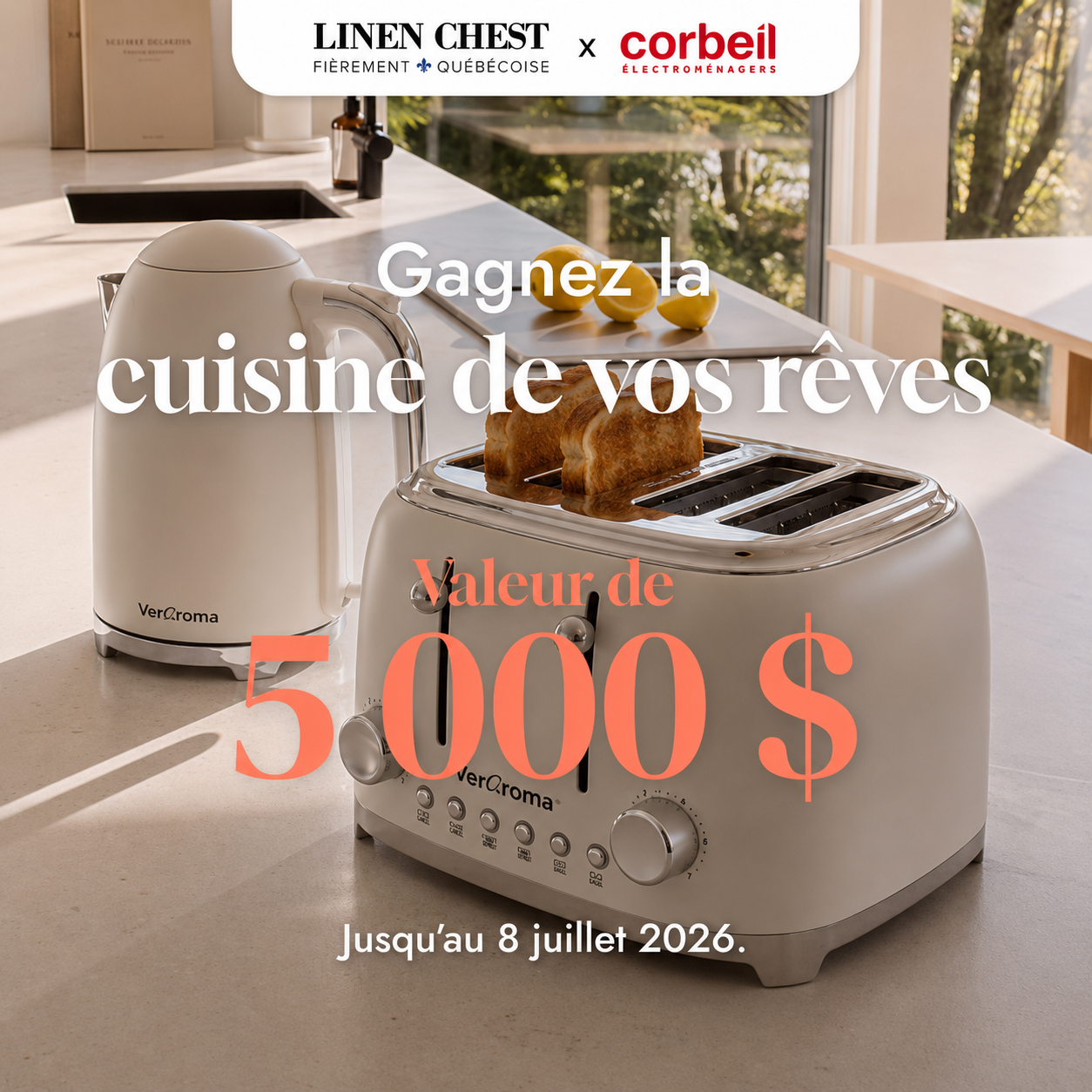 Concours Gagnez la transformation d'une cuisine de rêve d'une valeur de 5000$!