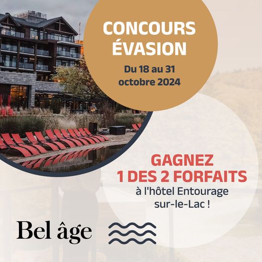 Concours Gagnez l’un des deux séjours à l'hôtel Entourage sur-le-Lac Resort à Lac-Beauport !