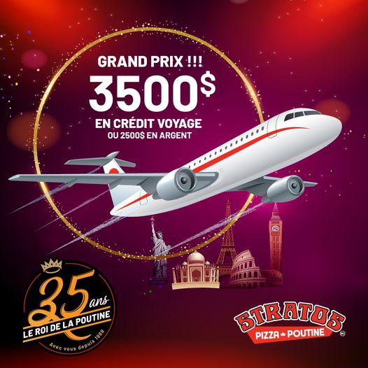 Concours Gagnez un crédit voyage de 3500$ avec Stratos!