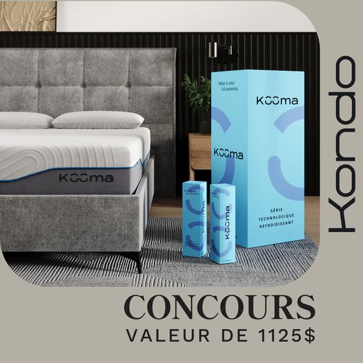 Concours Gagnez un ensemble de matelas queen refroidissant Kooma avec 2 oreillers!