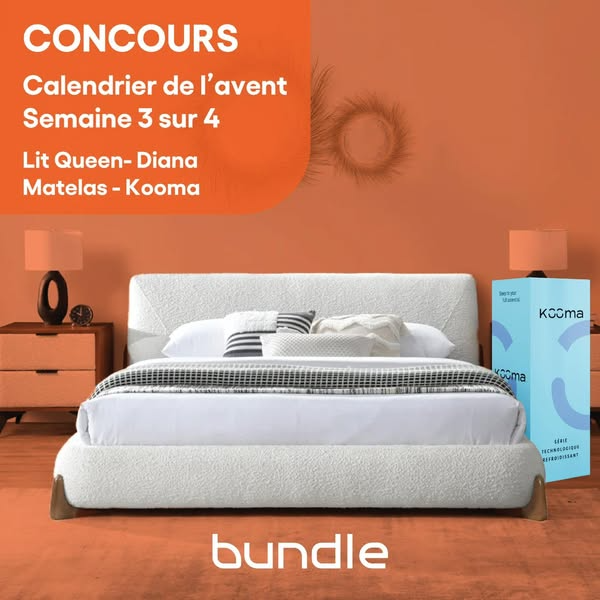 Concours Gagnez un magnifique lit accompagné de son matelas Kooma!