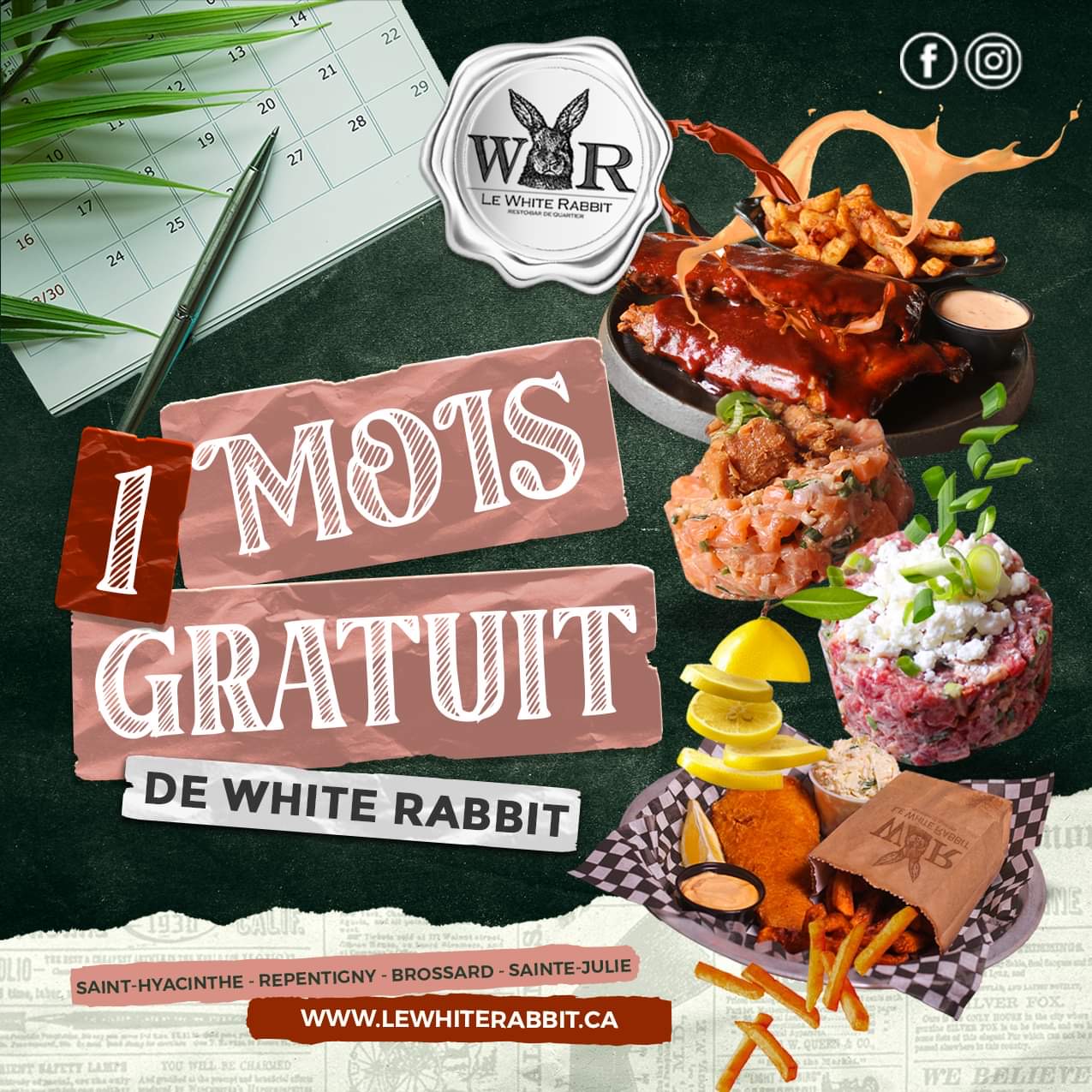 Concours Gagnez un Mois de Repas Gratuits! Concours Gagnez un Mois de Repas Gratuits!