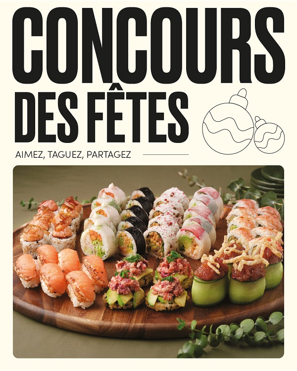 Concours Gagnez un plateau des Fêtes chez Sushi Taxi! Concours Gagnez un plateau des Fêtes chez Sushi Taxi!