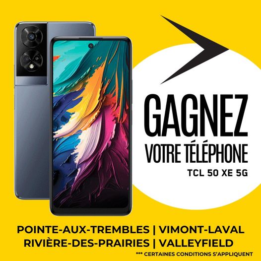 Concours Gagnez un téléphone TCL 50 XE 5G!