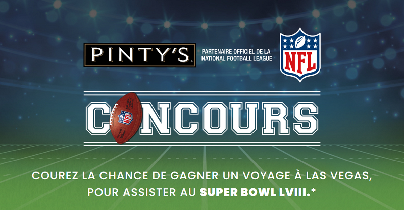 Concours GAGNEZ UN VOYAGE À LAS VEGAS, POUR ASSISTER AU SUPER BOWL LVIII! Concours GAGNEZ UN VOYAGE À LAS VEGAS, POUR ASSISTER AU SUPER BOWL LVIII!
