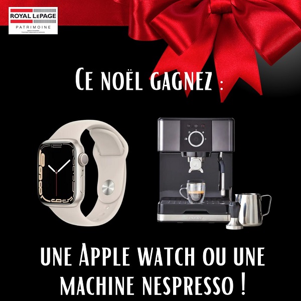 Concours Gagnez une apple watch ou une machine à café !