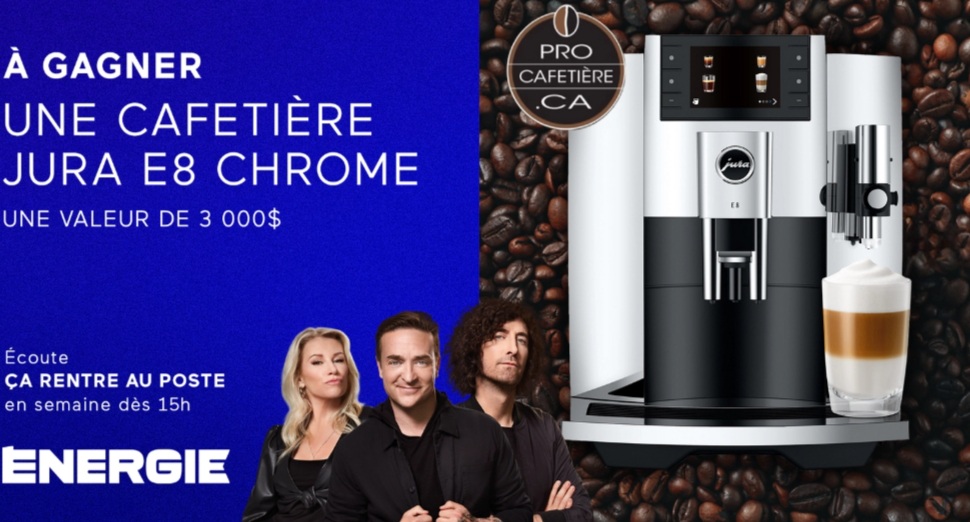 Concours Gagnez une cafetière Jura E8 Chrome d’une valeur de 3 000$!