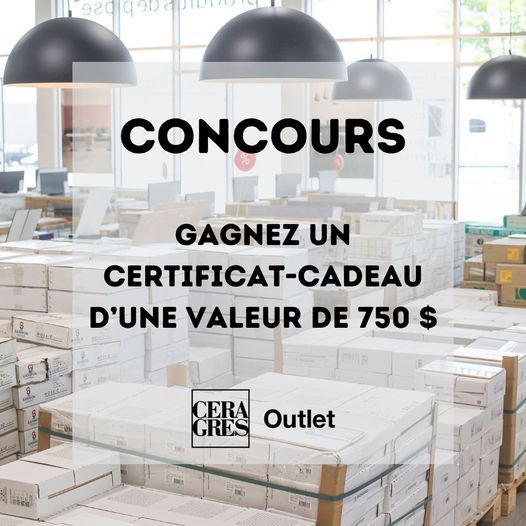 Concours Gagnez une carte-cadeau de 750 $ pour donner un coup de neuf à votre intérieur grâce aux outlets de Montréal et de St-Jérôme!