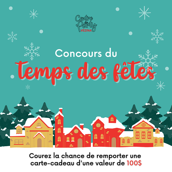 Concours Gagnez une carte-cadeau d'une valeur de 100 $ chez Vézina Party Centre! Concours Gagnez une carte-cadeau d'une valeur de 100 $ chez Vézina Party Centre!