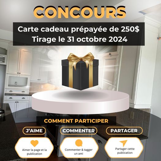 Concours Gagnez une carte cadeau prépayée d'une valeur de 250 $.