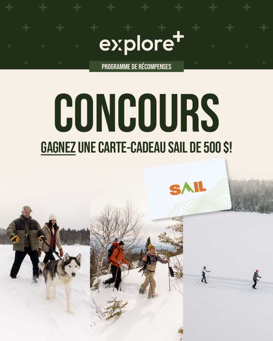 Concours Gagnez une carte cadeau Sail de 500$!
