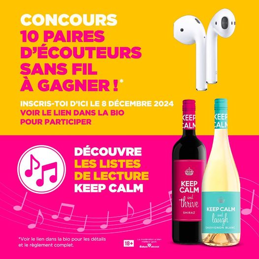 Concours Gagnez une des 10 paires d’écouteurs sans fil d’une valeur de 179$!