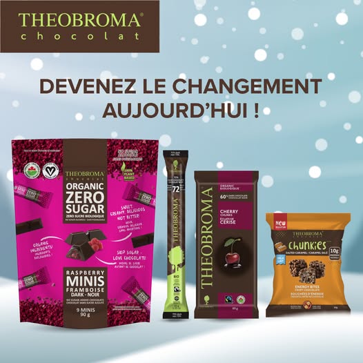 Concours Les Marchés Tau - Gagnez une boîte remplie des produits Theobroma assortis!