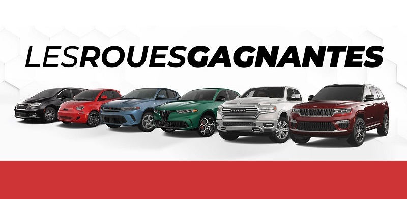Concours Gagnez un véhicule neuf Chrysler, Dodge, Jeep, Ram, FIAT, Alfa Romeo ou Wagoneer!