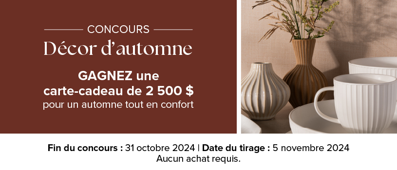 Concours Linen Chest - Décor d'automne 2 500 $ à gagner!