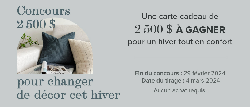 Concours Linen Chest - Gagnez 2 500 $ en carte-cadeau !