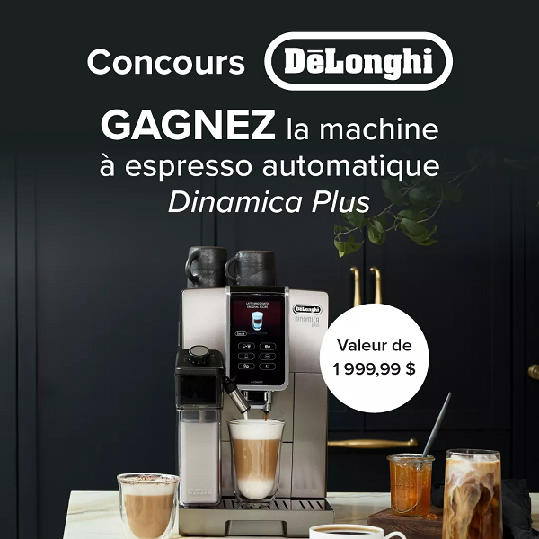 Concours Linen Chest - Gagnez la machine à espresso automatique Dinamica Plus!