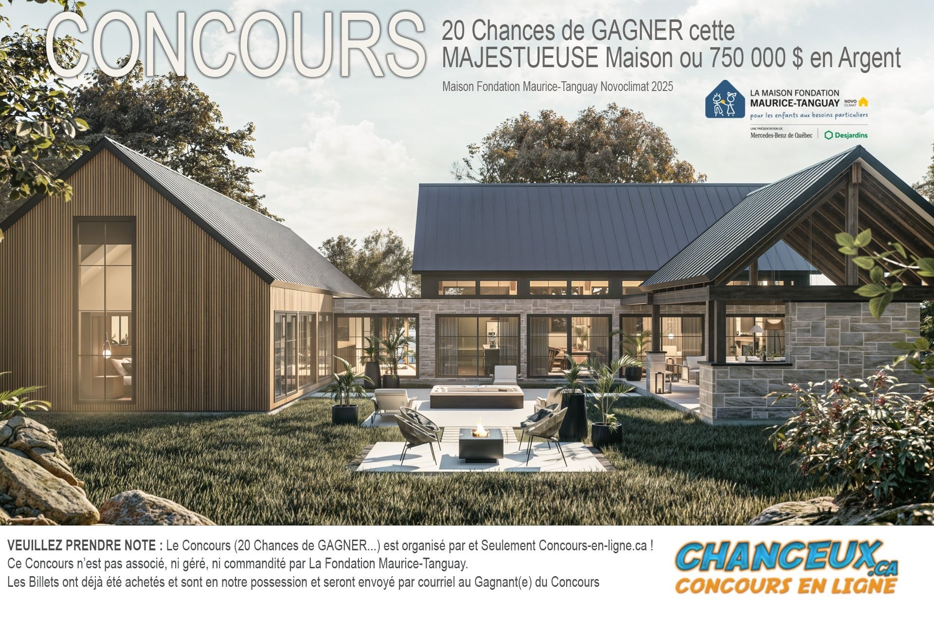 CONCOURS EXCLUSIF - Concours Maison Tanguay 2025 Obtenez 20 Chances de Gagner CONCOURS EXCLUSIF - Concours Maison Tanguay 2025 Obtenez 20 Chances de Gagner