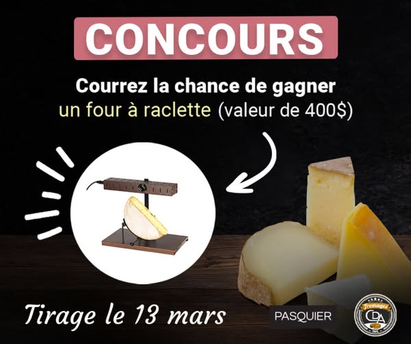 Concours Pasquier - Gagnez un four à raclette professionnel Louis Tellier modèle Alpage!