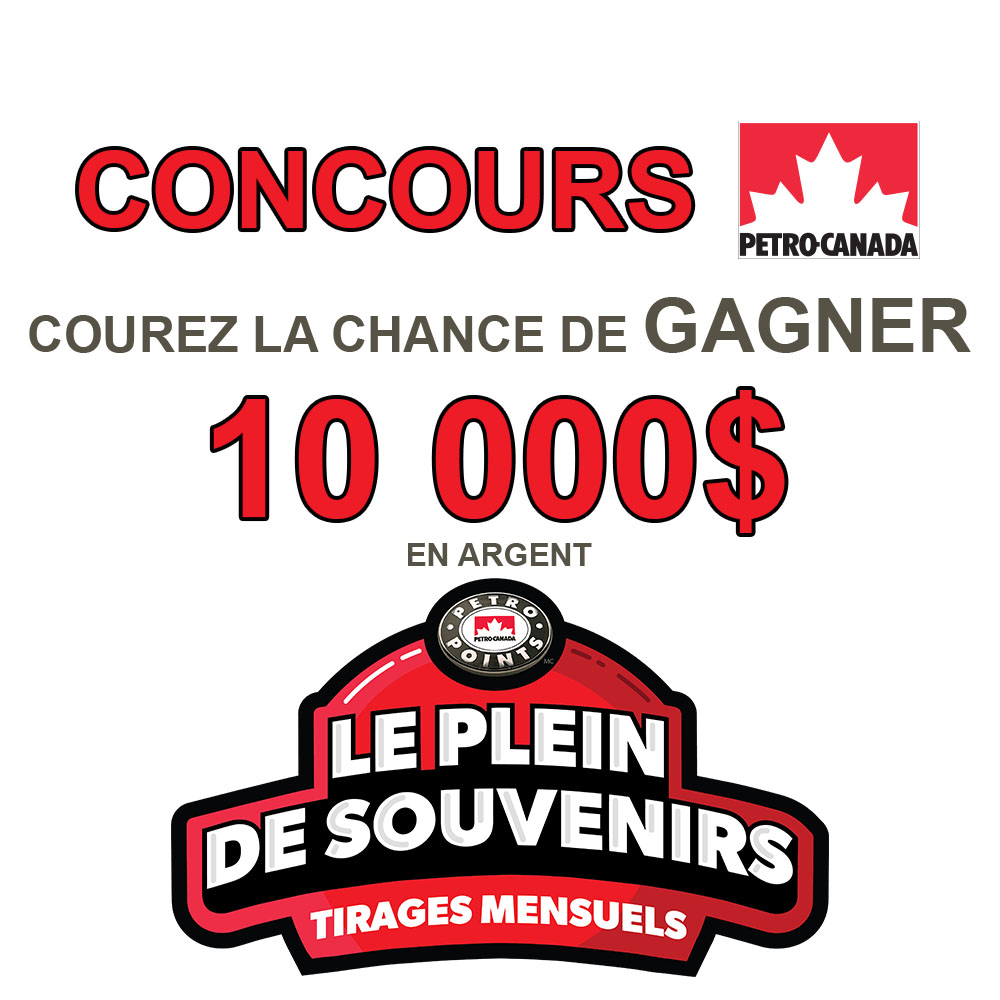 Concours Petro-Canada Courez la Chance de Gagner 10 000$