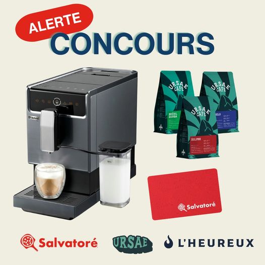 Concours Pizza Salvatoré -  L'Heureux inc. et Ursae Café!