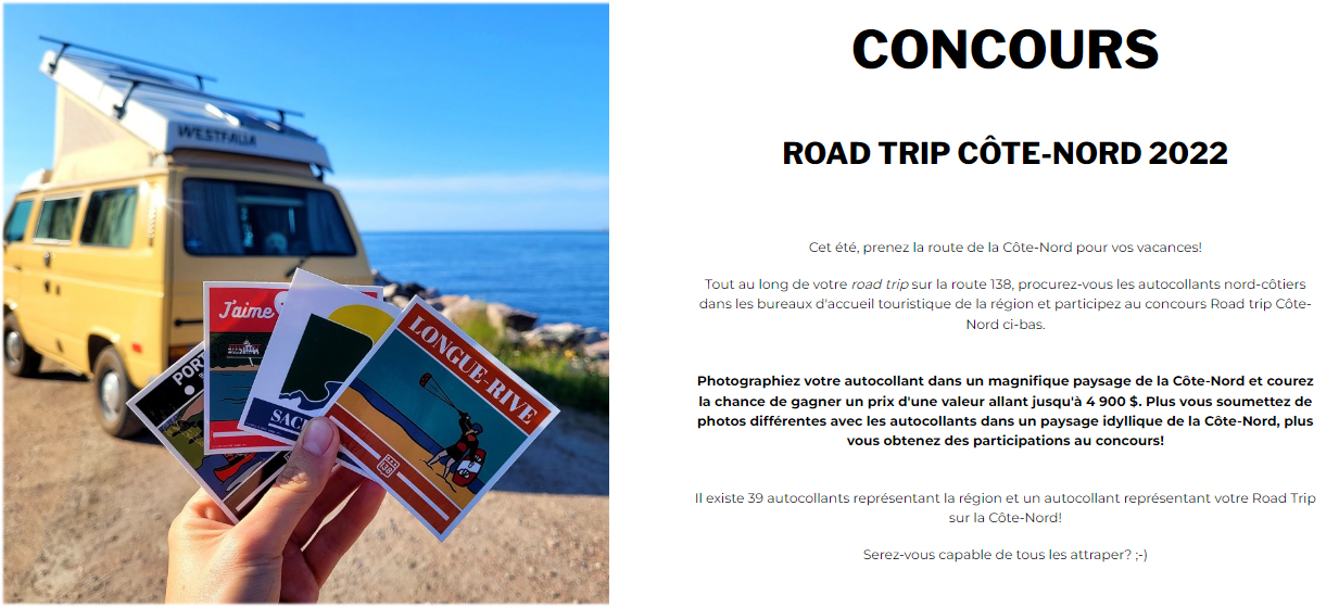 Concours Road Trip Côte-nord 2022