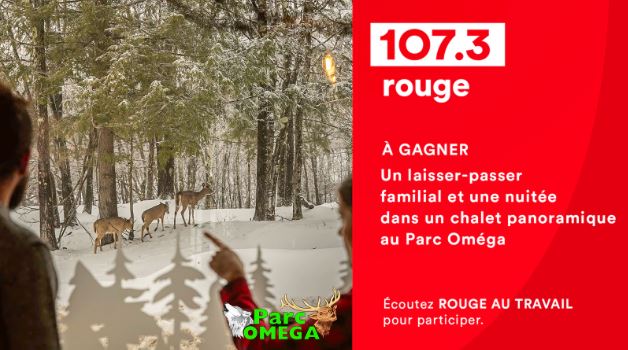 Concours Rouge 107,3 - Vivez le Parc Oméga !