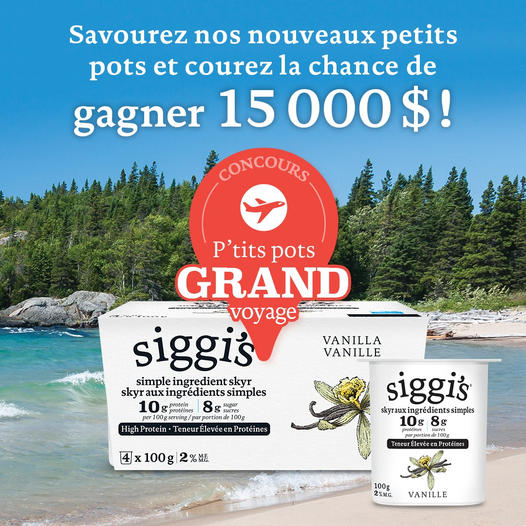 Concours Siggi’s -  P’tits pots, Grand voyage!