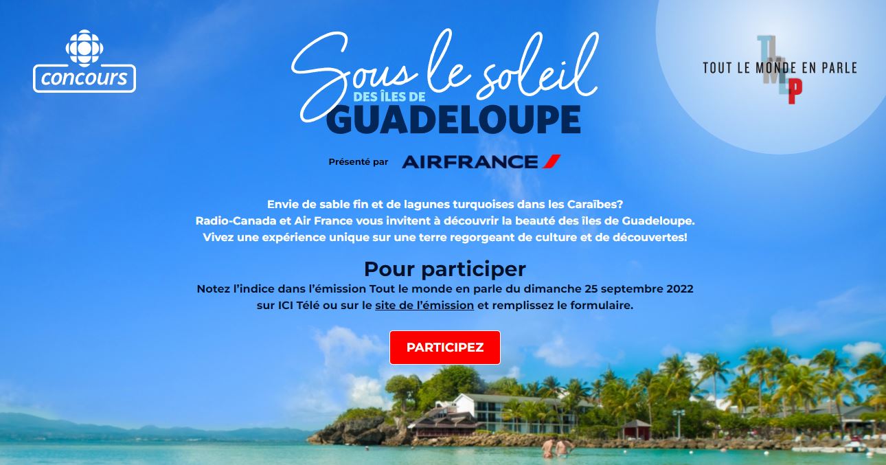 Concours Sous le soleil des Îles de Guadeloupe!