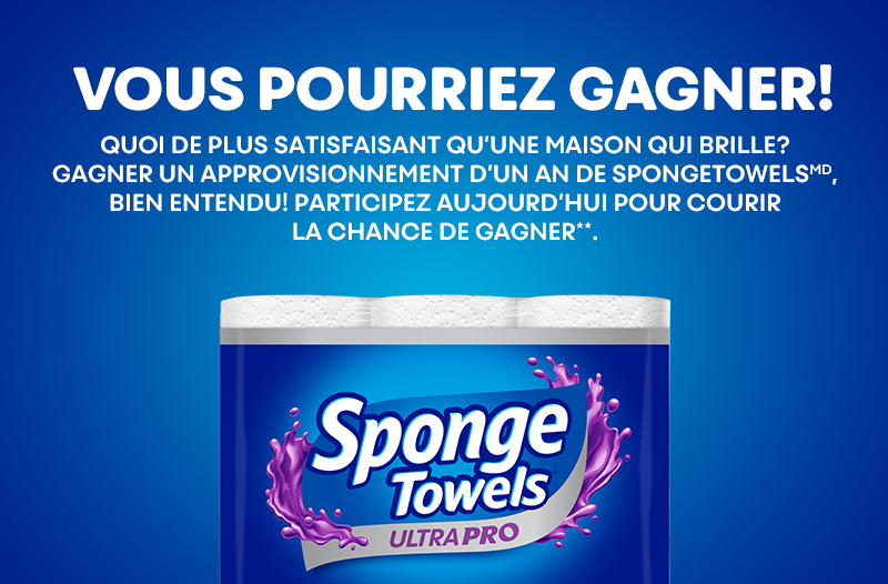 Concours SpongeTowels - Un an d'approvisionnement à gagner!