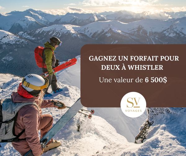 Concours Sportvac Voyages - Gagnez un séjour de ski inoubliable à Whistler!