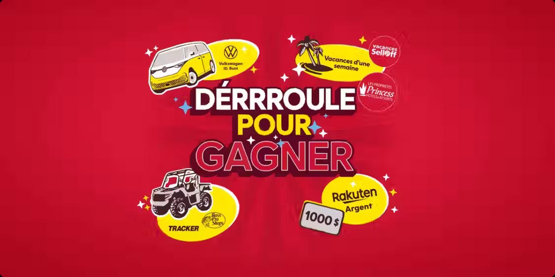 Concours Tim Hortons - Déroule pour gagner!